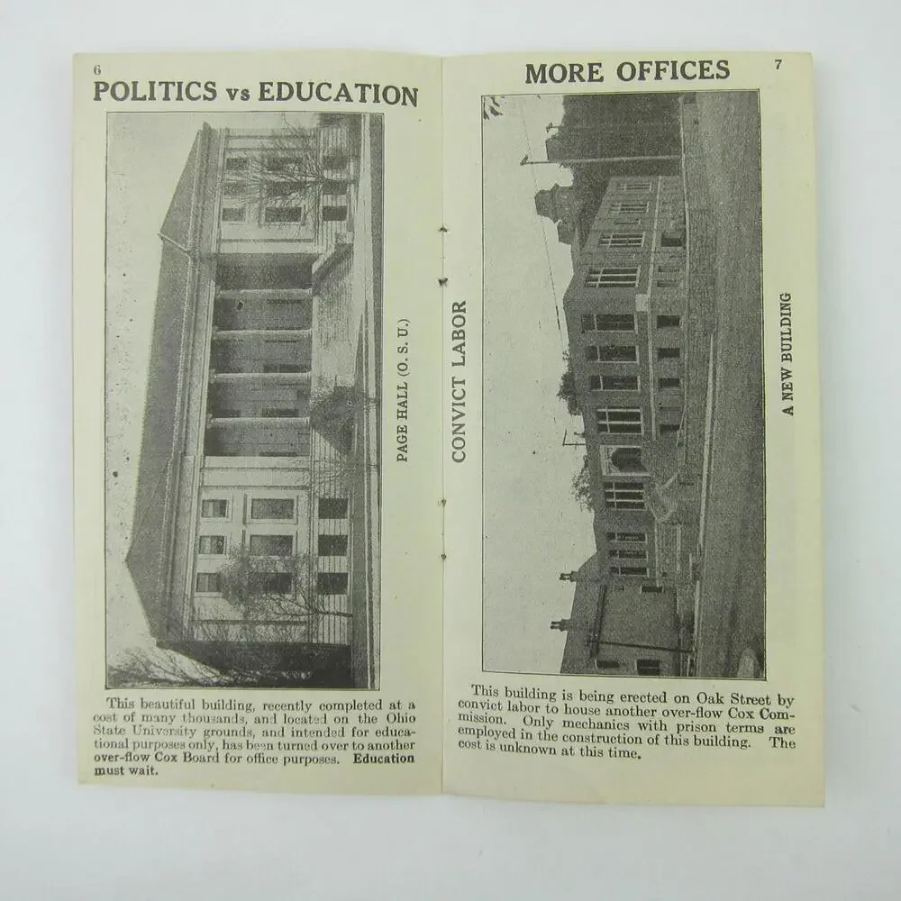 Ohio Governor James Cox Political Opposition Fact Book Sky Scraper Antique 1910s - Picture 6 of 15